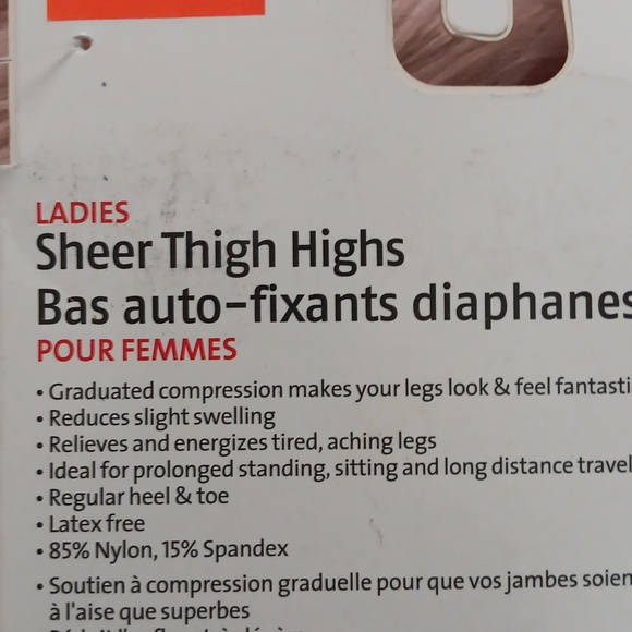 Brand New LIFE LADIES SHEER COMPRESSION THIGH-HI'S-S - Picture 4 of 8